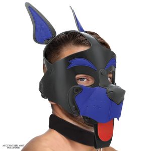 puppy play masker blauw