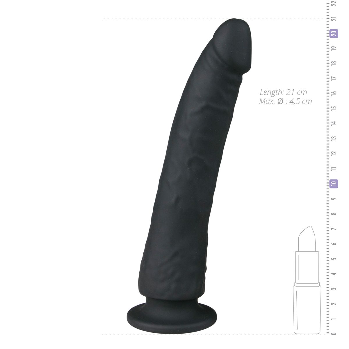 Realistische Dildo met Zuignap - 21 cm - Afbeelding 4