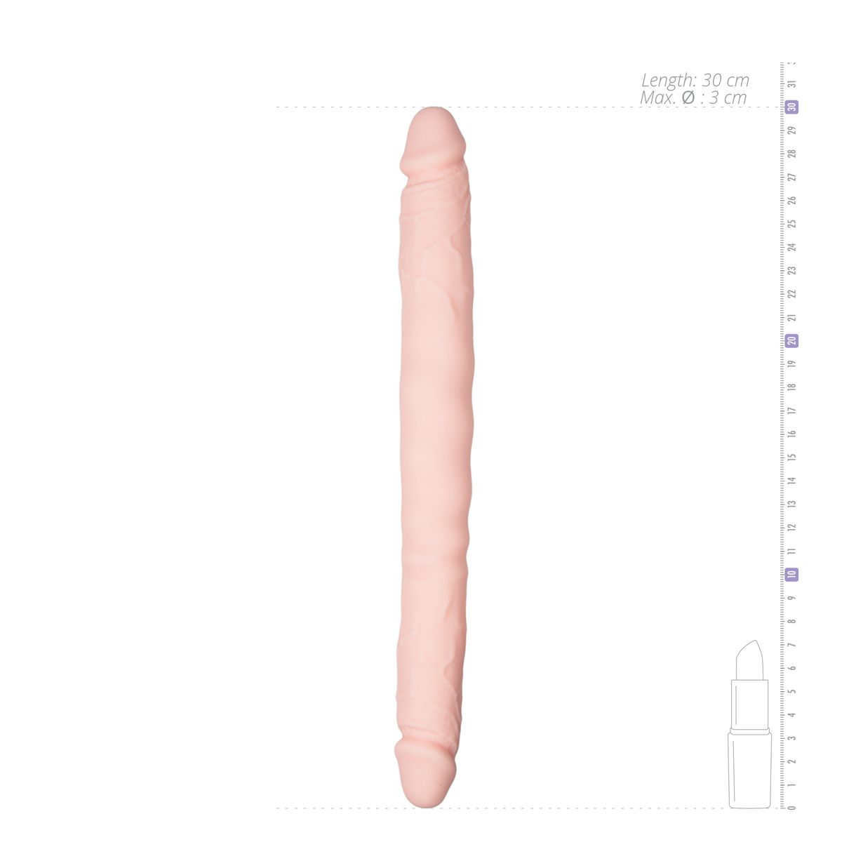 Realistische Dubbele Dildo - 30 cm - Afbeelding 4